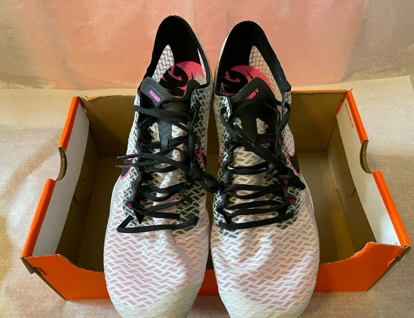 NEW Nike ZOOM MAMBA V Distance Running Shoe PLATINUM MEN'S SIZE 12 AJ1697-002 thumbnail 4