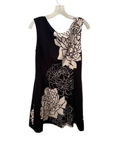 Vince Camuto black and white floral dress size 14