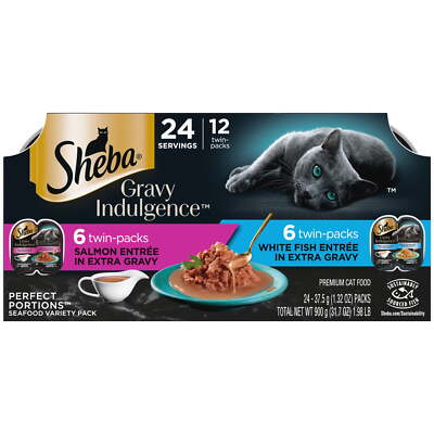 Indulgent Adult Wet Cat Food Variety Pack, 2.64 Oz (12 Pack)
