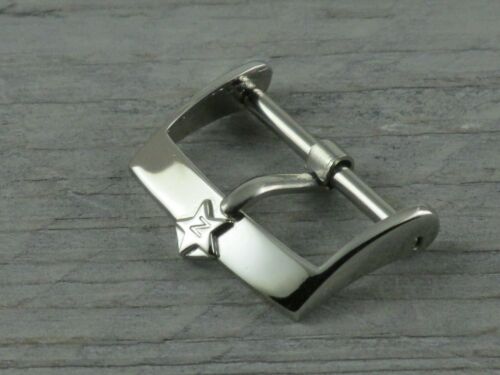 FIBBIA ZENITH STELLINA ACCIAIO 18 mm BUCKLE ZENITH STAR 18 mm STEEL - Foto 1 di 7