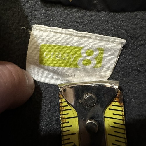 Crazy 8 Girls Dark Gray Puffer Jacket Size 5-6 Small Gold Stars Winter Coat - Picture 12 of 12