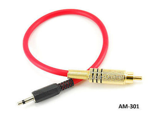 Cavo 3.5 Mm Mono RCA Rosso Cavo Audio Mini Jack 3.5 Mm A RCA Mono - 3 Piedi, Rosso, Per Collegamenti Audio/video, Ultraflex Rca Jack - Foto 6