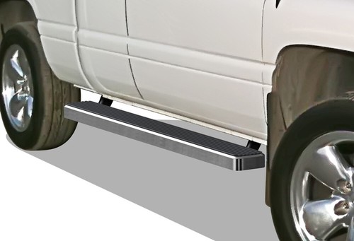 TAC 3 Gloss Black Side Steps Compatible with 1994-2001 Ram 1500 Regul