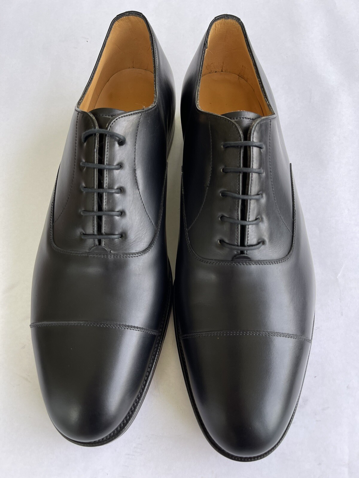 Edward Green Black Leather Cap Toe 