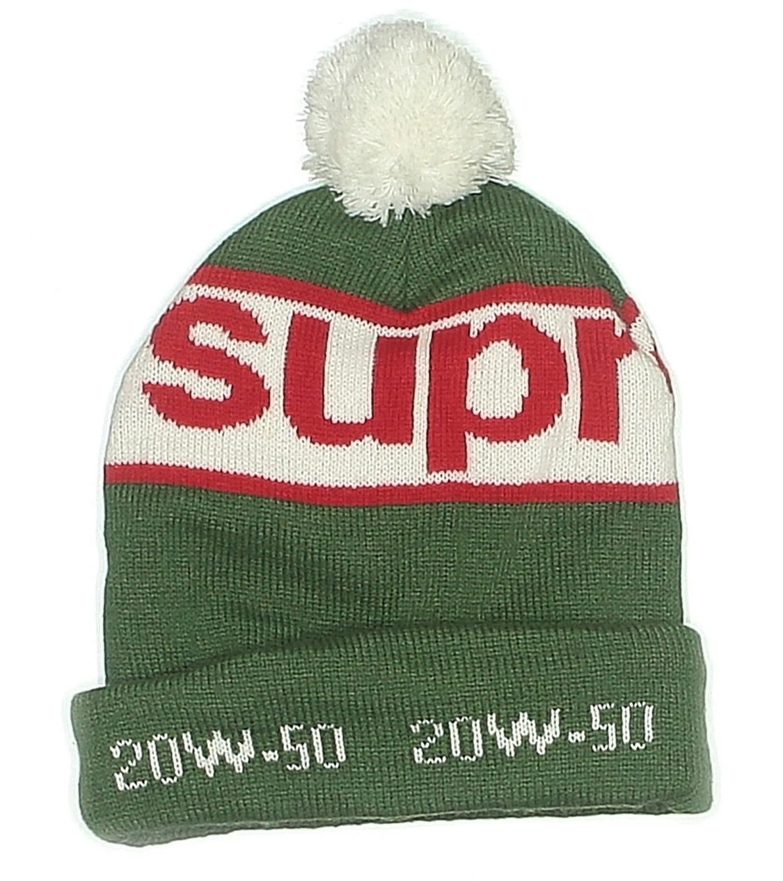 Casquette bonnet garage Supreme vert rouge FW20 New York 2020 FW20BN38 DS NEUVE AVEC ÉTIQUETTE OS