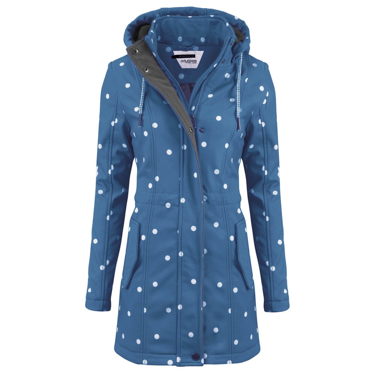 ODYSSEE NEW VIEW Damen Softshell Mantel gepunktet Parka Jacke Kapuze  Outdoor