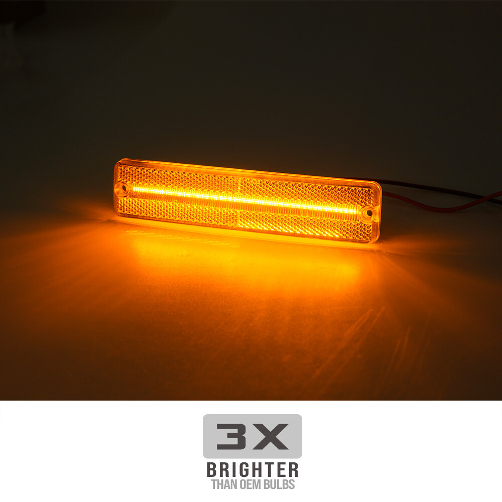 Clear Amber LED Front Side Marker Light for Jeep CJ5 CJ6 CJ7 CJ8 Pickup