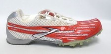 Brooks Surge MD Red and White Track and Field Cleats - Size 10.5