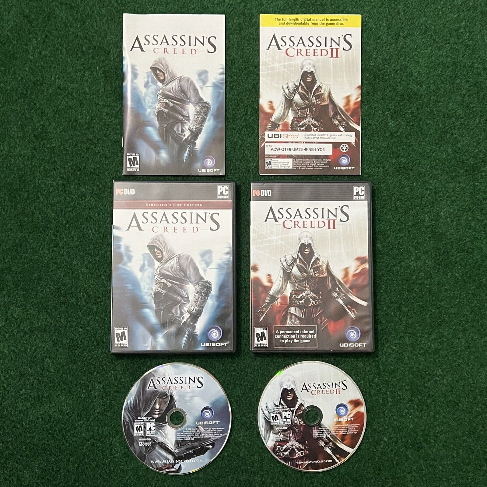 Assassin's Creed II (PC DVD-ROM, 2009, M) VIDEO GAME - CASE & DISC