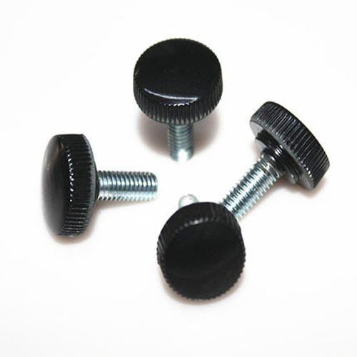 M6 Plastic Screw Bakelite Big Head Hand Screws Handle Bolts 12-30mm Length Black - Foto 2 di 3