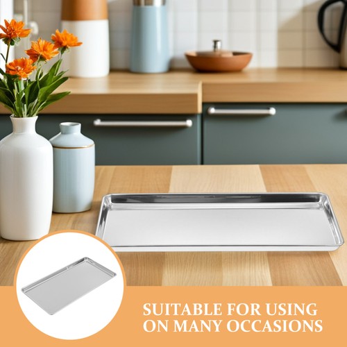 Stainless Steel Rice Noodle Dish Serving Tray Toddler Food Trays - Picture 7 of 12