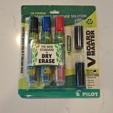 Pilot V Board Master Begreen Dry Erase Markers Set, Medium Chisel, Assorted