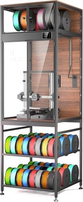 Crafit 3D Printer Cabinet with 48 Spools Filament Storage Rack, 3D Printer Enclo