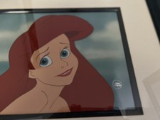Disney's Little Mermaid Ariel gazing at Eric Framed Production cell w  Seal