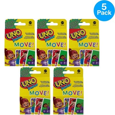 Mattel UNO Junior Move Card Game 5 Pack New