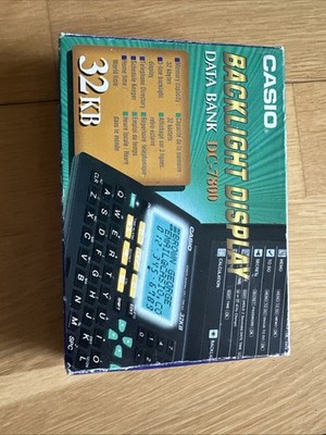 Taschenrechner Casio DATA BANK DC-7800 32KB Backlight Display - Vintage