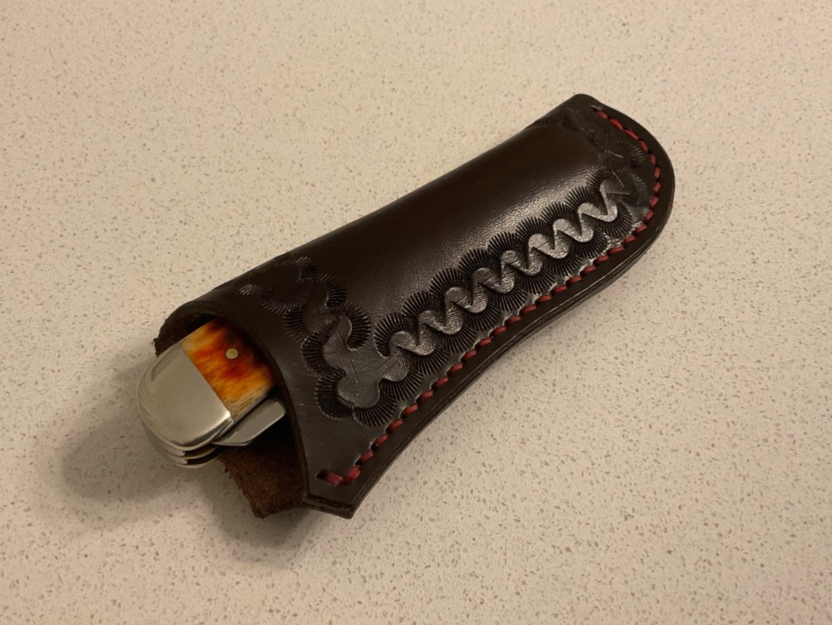 Leather Knife Sheath (Right Hand) for Large CASE TRAPPER or JUMBO
