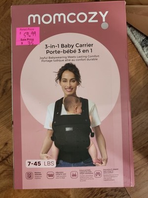 mom cozy 3 in 1 baby carrier, 7-45 lbs, new