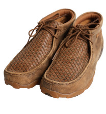 Twisted X Women's Limited Edition Brown Basket Weave Driving Moccasin Size 6M