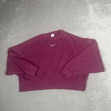 Nike Sweatshirt Womens Extra Small Purple Center Swoosh Crewneck Oversized