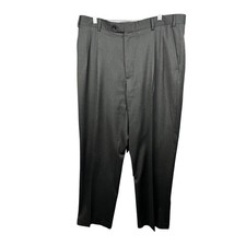 Kirkland Men's 38 Classic Fit Pleated Dress Pants Black Casual Business Trousers