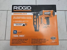 NEW RIDGID 18V Brushless 16-GA 2-1/2" Straight Finish Nailer Tool Only R09893B