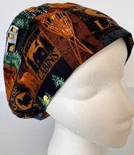 Wild Life Moose Bear Adjustable Medical Slim Lid Euro Scrub Cap Surgery Hat