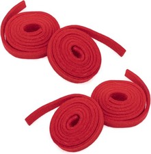 4Pcs Piano Tuning Wool Felt Temperament Strip 111cm x 1.7cm x 0.5cm, Red