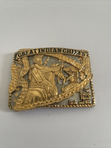Great Indian Chiefs Belt Buckle Chief Black Hawk