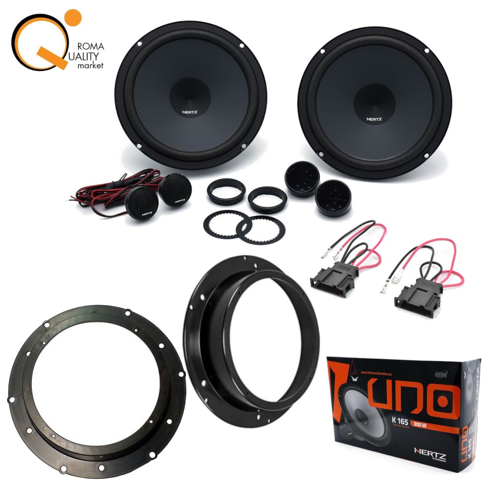 Sistema 2 Vie Hertz K 165 per VW T5 | Kit Altoparlanti 165mm 300W