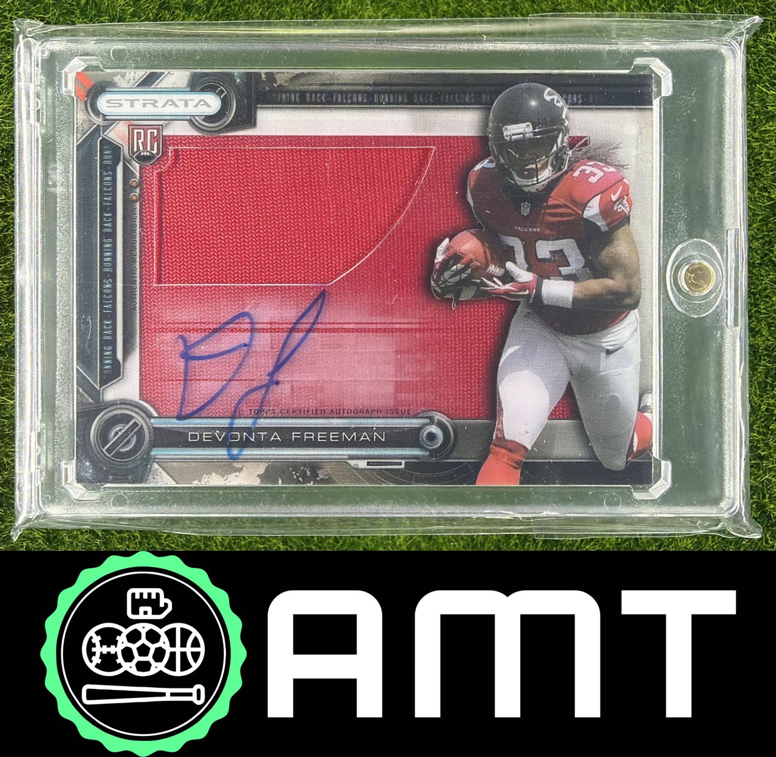 Devonta Freeman Topps Strata Clear Cut Autograph Rookie Relic #DF Base