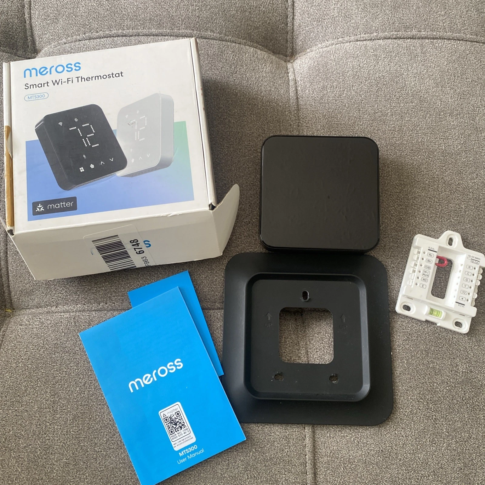 Meross MTS300 Smart Thermostat for Home, WiFi, Matter, Alexa, Google Color White