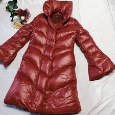 0829 Women s Red Down 100% Feather coat