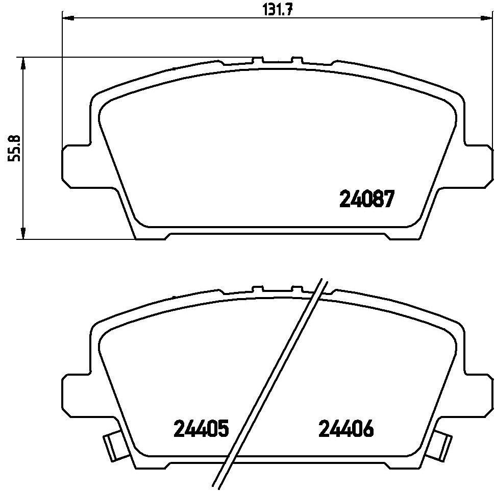 Brembo Front P28037 Brake Pads Fits Honda Civic 45022SMGE00 45022SMGE01 - Image 21