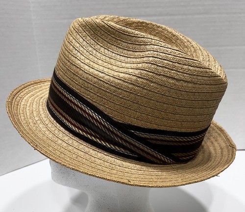 Vintage Men's Fedora Imported Romano Straw Hat Size 7.25. - Picture 3 of 10