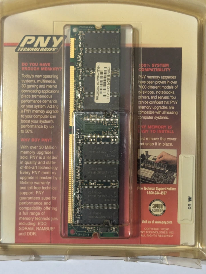 PNY Memory Master Upgrade Kit 128 MB SDRAM (sealed) + a 2nd RAM stick untested - Image 4 of 4