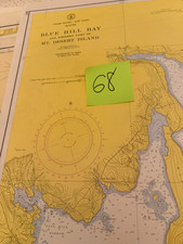 Mt. Desert Island Maine - US Coast & Geodetic Survey Nautical Maritime Map