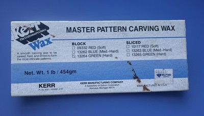 Kerr Master Pattern Carving Wax Block, Green 