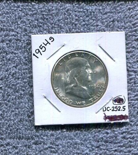 Photo of a 1954-S Franklin Half Dollar from an eBay listing that sold on Jul 17, 2026