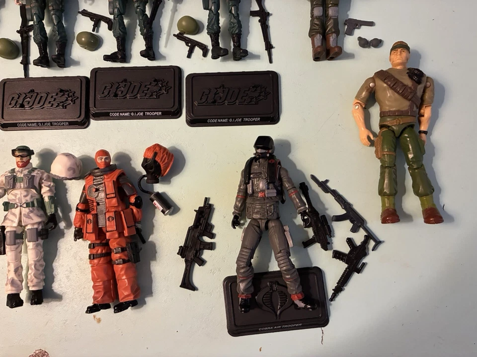 Lote De 10 Figuras GI Joe & Cobra con Tarjetas De Archivo, Accesorios Envío Gratis #8 Foto 4 de 4