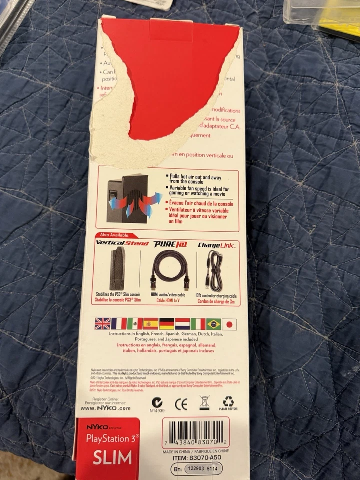 NYKO Sony PS3 Slim Intercooler Fan PlayStation 83070-A50 New In Box 83070-A50 - Image 2 of 3