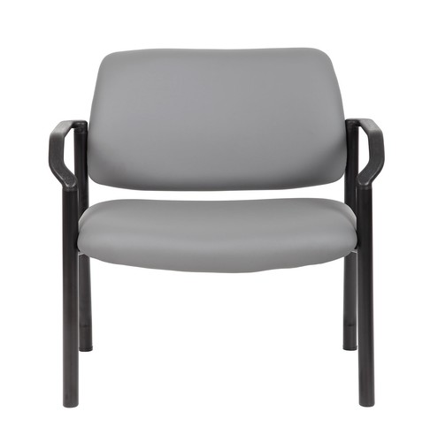 Boss Office Products Steel Guest Chair with 500 lb. Weight Capacity in Gray - Picture 4 of 8