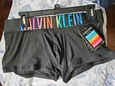 Calvin Klein Men's Intense Power Microfiber Low Rise Trunks, Black, X-Large