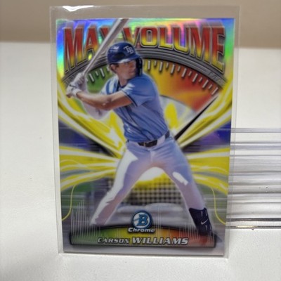 2025 Bowman Chrome Max Volume #MV-5 Carson Williams Tampa Bay Rays