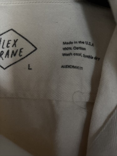 Alex Crane Canvas Kite Chore Shacket Jacket Mens Large White Cotton Made In USA - Picture 4 of 6