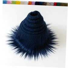 Plush Faux Fur Fabric Precut Strips Fluffy Fuzzy Craft Furr 4*62 inch Navy Blue