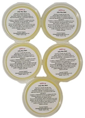 5x Vanille - Gel Wax Melts - STARK DUFTEND - Jelly Wax Melts