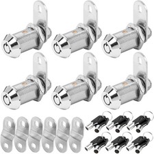 Cam Lock RV Storage Locks Keyed Alike, 1-1/8" Fits on 7/8" Max Door Thickness, R