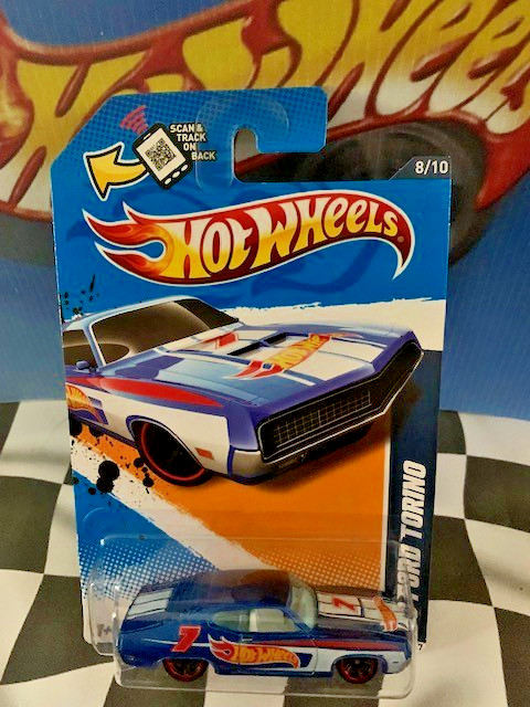 Hot Wheels 2012 HW Racing 8/10 178 '70 Ford Torino BLUE MC5