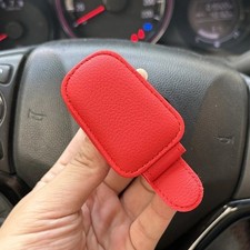 1 Magnetic Leather Sunglasses Holder For Car Sun Visor Eyeglass Hanger Clip Lot